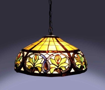 Tiffany Ceiling & Pendant Lamp - TF7040HAN - handcrafted Tiffany stained glass lamp