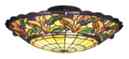 Tiffany Ceiling & Pendant Lamp - TFK-01-16SF - handcrafted Tiffany stained glass lamp