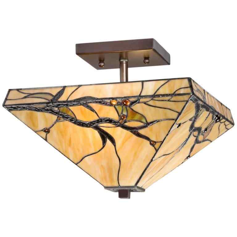 W2548 - handcrafted Tiffany stained glass lamp