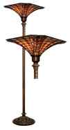 113+BB75B - handcrafted Tiffany stained glass lamp
