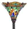 1509+BB75B TURQ - handcrafted Tiffany stained glass lamp