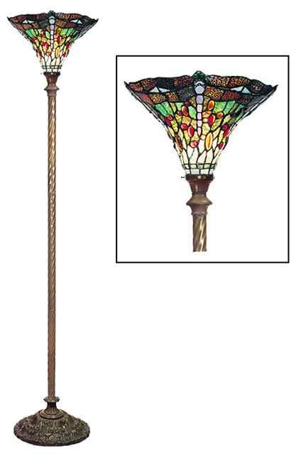 1510+BB75B - handcrafted Tiffany stained glass lamp