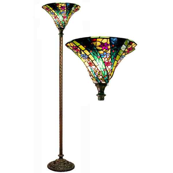 1684+BB75B - handcrafted Tiffany stained glass lamp