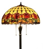 Tiffany Floor Lamp - AM002FL18 - handcrafted Tiffany stained glass lamp