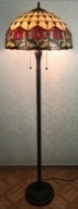 Tiffany Floor Lamp - AM002FL18B - handcrafted Tiffany stained glass lamp