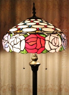 Tiffany Floor Lamp - AM062FL16 - handcrafted Tiffany stained glass lamp