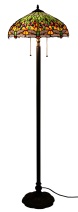 Tiffany Floor Lamp - AM1028FL18 - handcrafted Tiffany stained glass lamp