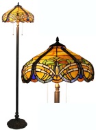 Tiffany Floor Lamp - AM1072FL16 - handcrafted Tiffany stained glass lamp