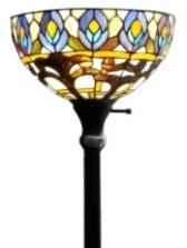 Tiffany Floor Lamp - AM1086FL12B - handcrafted Tiffany stained glass lamp
