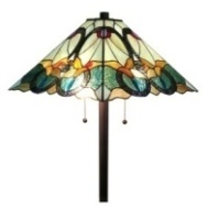 Tiffany Floor Lamp - AM255FL17 - handcrafted Tiffany stained glass lamp