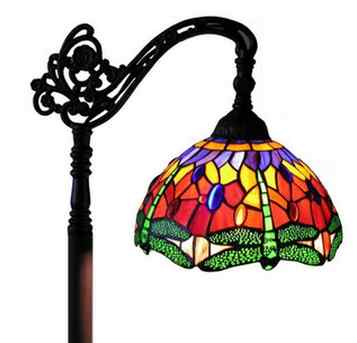 BRT2000 RED - handcrafted Tiffany stained glass lamp