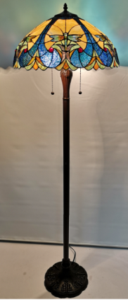 Tiffany Floor Lamp - DY08006-18FL - handcrafted Tiffany stained glass lamp
