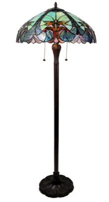 Tiffany Floor Lamp - DY08007-18FL - handcrafted Tiffany stained glass lamp