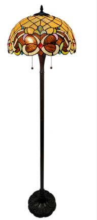 Tiffany Floor Lamp - DY08008-18FL - handcrafted Tiffany stained glass lamp