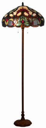 Tiffany Floor Lamp - DY08010-18FL - handcrafted Tiffany stained glass lamp