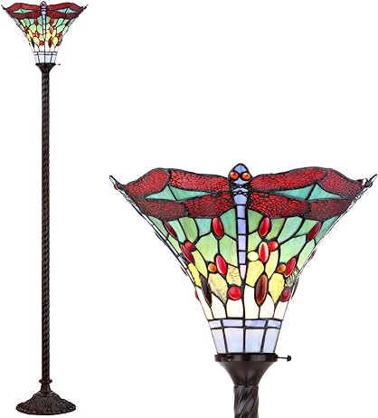 Tiffany Floor Lamp - DY8002A - handcrafted Tiffany stained glass lamp