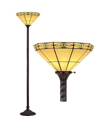 Tiffany Floor Lamp - DY8005B - handcrafted Tiffany stained glass lamp