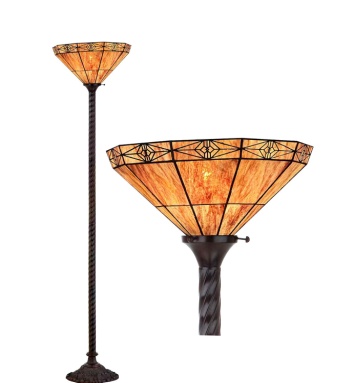 Tiffany Floor Lamp - DY8005C - handcrafted Tiffany stained glass lamp