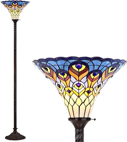 Tiffany Floor Lamp - DY8006A - handcrafted Tiffany stained glass lamp