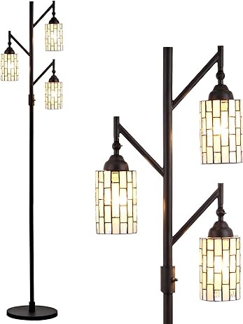 Tiffany Floor Lamp - DY8012A - handcrafted Tiffany stained glass lamp