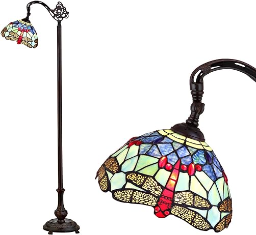 Tiffany Floor Lamp - JYL8010A - handcrafted Tiffany stained glass lamp