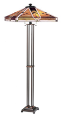 Tiffany Floor Lamp - MS137-22-1-FRGL20 - handcrafted Tiffany stained glass lamp