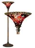 PS228+BB75B - handcrafted Tiffany stained glass lamp