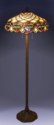 Tiffany Floor Lamp - SG121-16-1-FYB20 - handcrafted Tiffany stained glass lamp