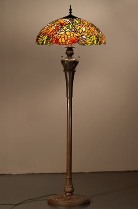 Tiffany Floor Lamp - SG146-20-1-RHH20 - handcrafted Tiffany stained glass lamp