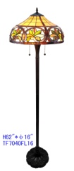 T160146GFLR - handcrafted Tiffany stained glass lamp