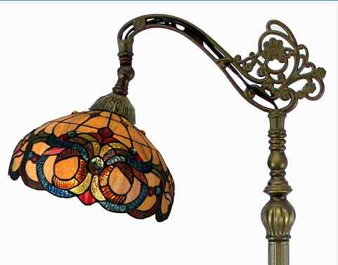 Tiffany Floor Lamp - TF601-10BRT - handcrafted Tiffany stained glass lamp