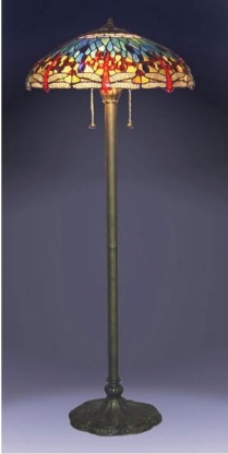Tiffany Floor Lamp - TR860-18-7-FYB20 - handcrafted Tiffany stained glass lamp