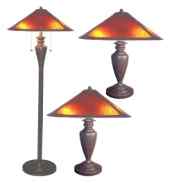 1788/209SET - handcrafted Tiffany stained glass lamp