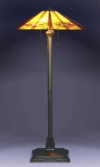 18040/201SET - handcrafted Tiffany stained glass lamp