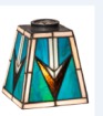 Tiffany Shade Only Lamp - MS220-07R-2 - handcrafted Tiffany stained glass lamp