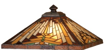 Tiffany Shade Only Lamp - MS228-24-1 - handcrafted Tiffany stained glass lamp