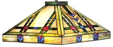 Tiffany Shade Only Lamp - MS288-22-1 - handcrafted Tiffany stained glass lamp
