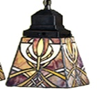 Tiffany Shade Only Lamp - MS298-07R-1 - handcrafted Tiffany stained glass lamp
