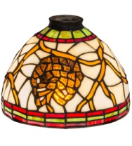 Tiffany Shade Only Lamp - SG676-08R-1 - handcrafted Tiffany stained glass lamp