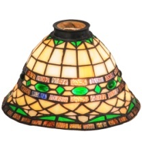 Tiffany Shade Only Lamp - TR844-08R-1 - handcrafted Tiffany stained glass lamp