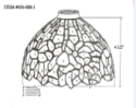Tiffany Shade Only Lamp - TR856-08R-1 - handcrafted Tiffany stained glass lamp