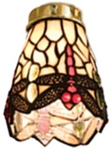 Tiffany Shade Only Lamp - TR860-04R-3 - handcrafted Tiffany stained glass lamp