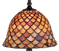 Tiffany Shade Only Lamp - TR897-08-2 - handcrafted Tiffany stained glass lamp