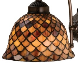 Tiffany Shade Only Lamp - TR897-08R-2 - handcrafted Tiffany stained glass lamp