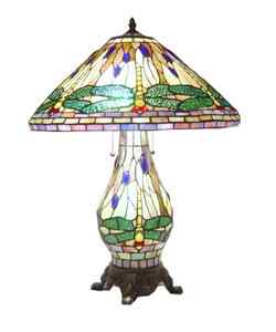 2013LB - handcrafted Tiffany stained glass lamp
