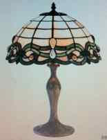2464+BB06 - handcrafted Tiffany stained glass lamp