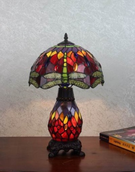 305C/LB10 - handcrafted Tiffany stained glass lamp