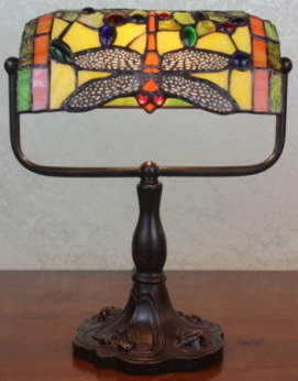 305G/BTL - handcrafted Tiffany stained glass lamp