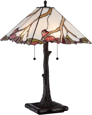 3D555 - handcrafted Tiffany stained glass lamp