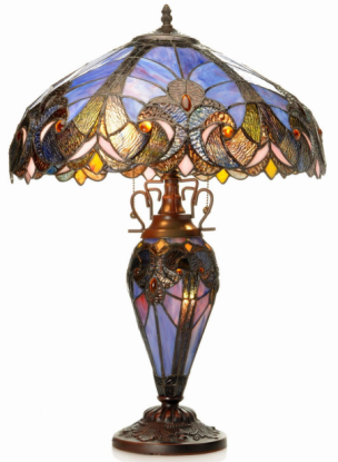 434-685 - handcrafted Tiffany stained glass lamp